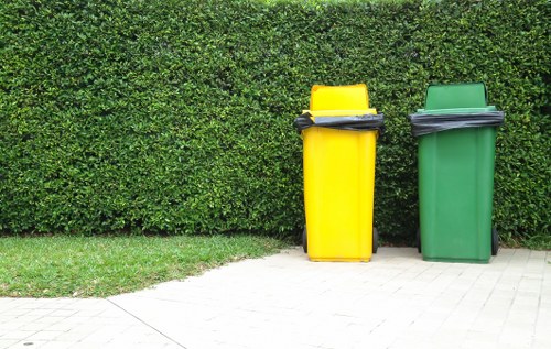 Workers safely removing construction waste