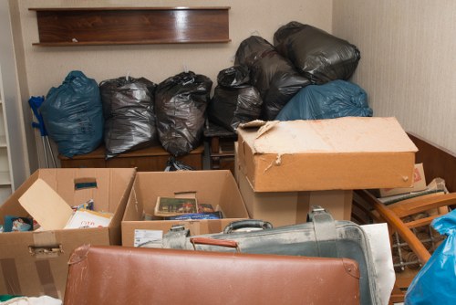 Organized loft after clearance in Whitechapel